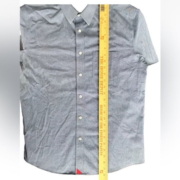 Untuckit Shirt Mens Medium Blue Pio Cesare WF Button Down Wrinkle Free Preppy - Picture 11 of 12
